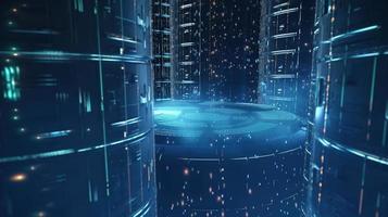 3d rendering of data storage concept. Computer generated abstract background,Digital data storage concept photo