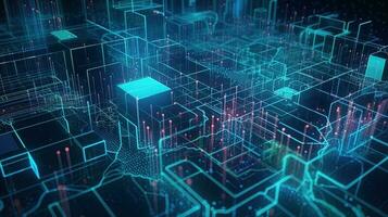 3d rendering of data storage concept. Computer generated abstract background,Digital data storage concept photo