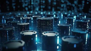 3d rendering of data storage concept. Computer generated abstract background,Digital data storage concept photo
