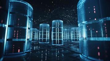 3d rendering of data storage concept. Computer generated abstract background,Digital data storage concept photo