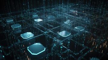 3d rendering of data storage concept. Computer generated abstract background,Digital data storage concept photo