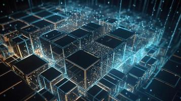 3d rendering of data storage concept. Computer generated abstract background,Digital data storage concept photo