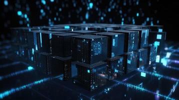 3d rendering of data storage concept. Computer generated abstract background,Digital data storage concept photo