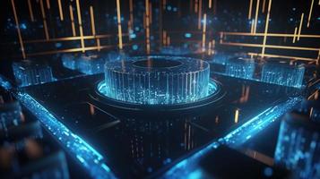 3d rendering of data storage concept. Computer generated abstract background,Digital data storage concept photo