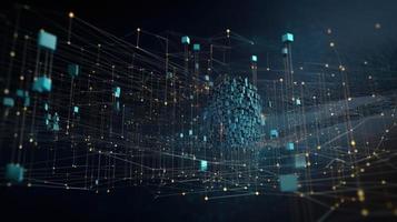 3d rendering of data storage concept. Computer generated abstract background,Digital data storage concept photo