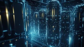 3d rendering of data storage concept. Computer generated abstract background,Digital data storage concept photo