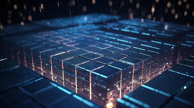 3d rendering of data storage concept. Computer generated abstract background,Digital data storage concept photo