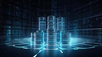 3d rendering of data storage concept. Computer generated abstract background,Digital data storage concept photo