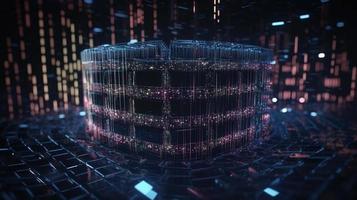 3d rendering of data storage concept. Computer generated abstract background,Digital data storage concept photo