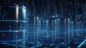 3d rendering of data storage concept. Computer generated abstract background,Digital data storage concept photo