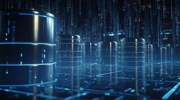 3d representación de datos almacenamiento concepto. computadora generado resumen fondo digital datos almacenamiento concepto foto