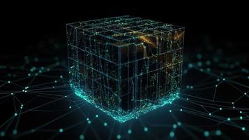 3d rendering of data storage concept. Computer generated abstract background,Digital data storage concept photo
