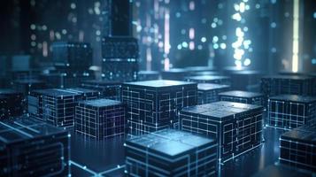 3d rendering of data storage concept. Computer generated abstract background,Digital data storage concept photo