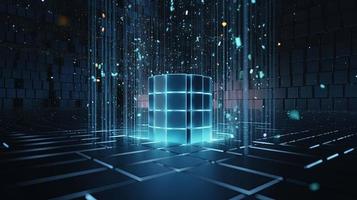 3d rendering of data storage concept. Computer generated abstract background,Digital data storage concept photo