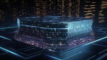3d rendering of data storage concept. Computer generated abstract background,Digital data storage concept photo