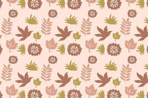 Foliage Cute feminine Abstract Flowers Seamless Patterns Backgrounds vector