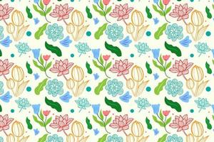 Foliage Cute feminine Abstract Flowers Seamless Patterns Backgrounds vector