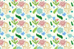 Foliage Cute feminine Abstract Flowers Seamless Patterns Backgrounds vector