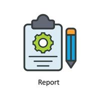 Report  Vector Fill outline Icons. Simple stock illustration stock