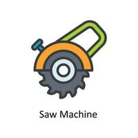 Saw Machine Vector Fill outline Icons. Simple stock illustration stock