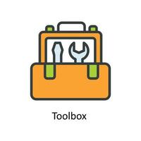 Toolbox  Vector Fill outline Icons. Simple stock illustration stock