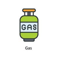 gas vector llenar contorno iconos sencillo valores ilustración valores