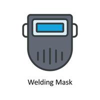 Welding Mask Vector Fill outline Icons. Simple stock illustration stock