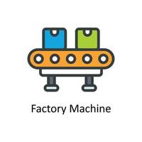 Factory Machine Vector Fill outline Icons. Simple stock illustration stock