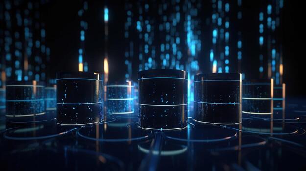 3d rendering of data storage concept. Computer generated abstract background,Digital data storage concept photo