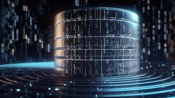 3d rendering of data storage concept. Computer generated abstract background,Digital data storage concept photo