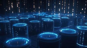3d rendering of data storage concept. Computer generated abstract background,Digital data storage concept photo