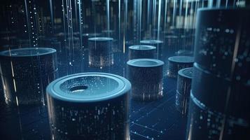 3d rendering of data storage concept. Computer generated abstract background,Digital data storage concept photo
