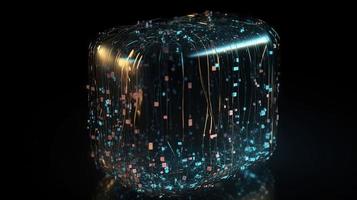 3d rendering of data storage concept. Computer generated abstract background,Digital data storage concept photo