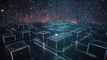 3d rendering of data storage concept. Computer generated abstract background,Digital data storage concept photo