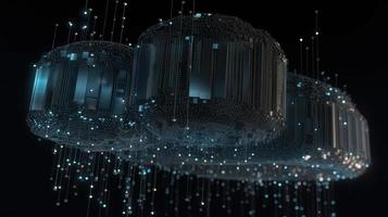 3d rendering of data storage concept. Computer generated abstract background,Digital data storage concept photo