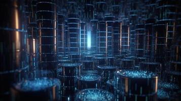 3d rendering of data storage concept. Computer generated abstract background,Digital data storage concept photo