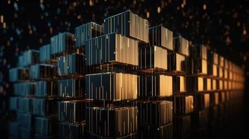 3d rendering of data storage concept. Computer generated abstract background,Digital data storage concept photo