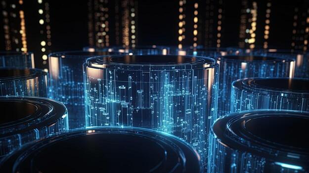 3d rendering of data storage concept. Computer generated abstract background,Digital data storage concept photo