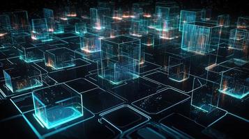 3d rendering of data storage concept. Computer generated abstract background,Digital data storage concept photo