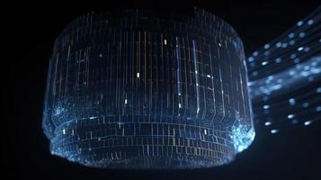3d rendering of data storage concept. Computer generated abstract background,Digital data storage concept photo