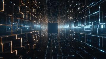 3d rendering of data storage concept. Computer generated abstract background,Digital data storage concept photo