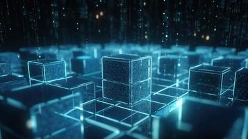 3d rendering of data storage concept. Computer generated abstract background,Digital data storage concept photo
