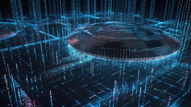 3d rendering of data storage concept. Computer generated abstract background,Digital data storage concept photo