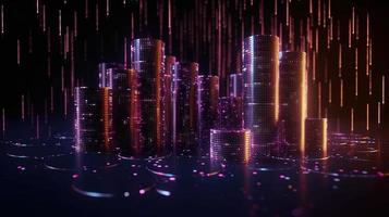 3d rendering of data storage concept. Computer generated abstract background,Digital data storage concept photo