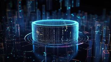 3d rendering of data storage concept. Computer generated abstract background,Digital data storage concept photo