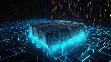 3d rendering of data storage concept. Computer generated abstract background,Digital data storage concept photo