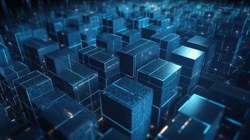 3d rendering of data storage concept. Computer generated abstract background,Digital data storage concept photo