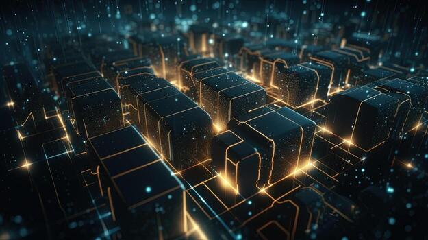 3d rendering of data storage concept. Computer generated abstract background,Digital data storage concept photo