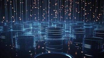 3d representación de datos almacenamiento concepto. computadora generado resumen fondo digital datos almacenamiento concepto foto
