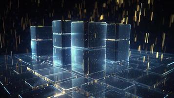 3d rendering of data storage concept. Computer generated abstract background,Digital data storage concept photo